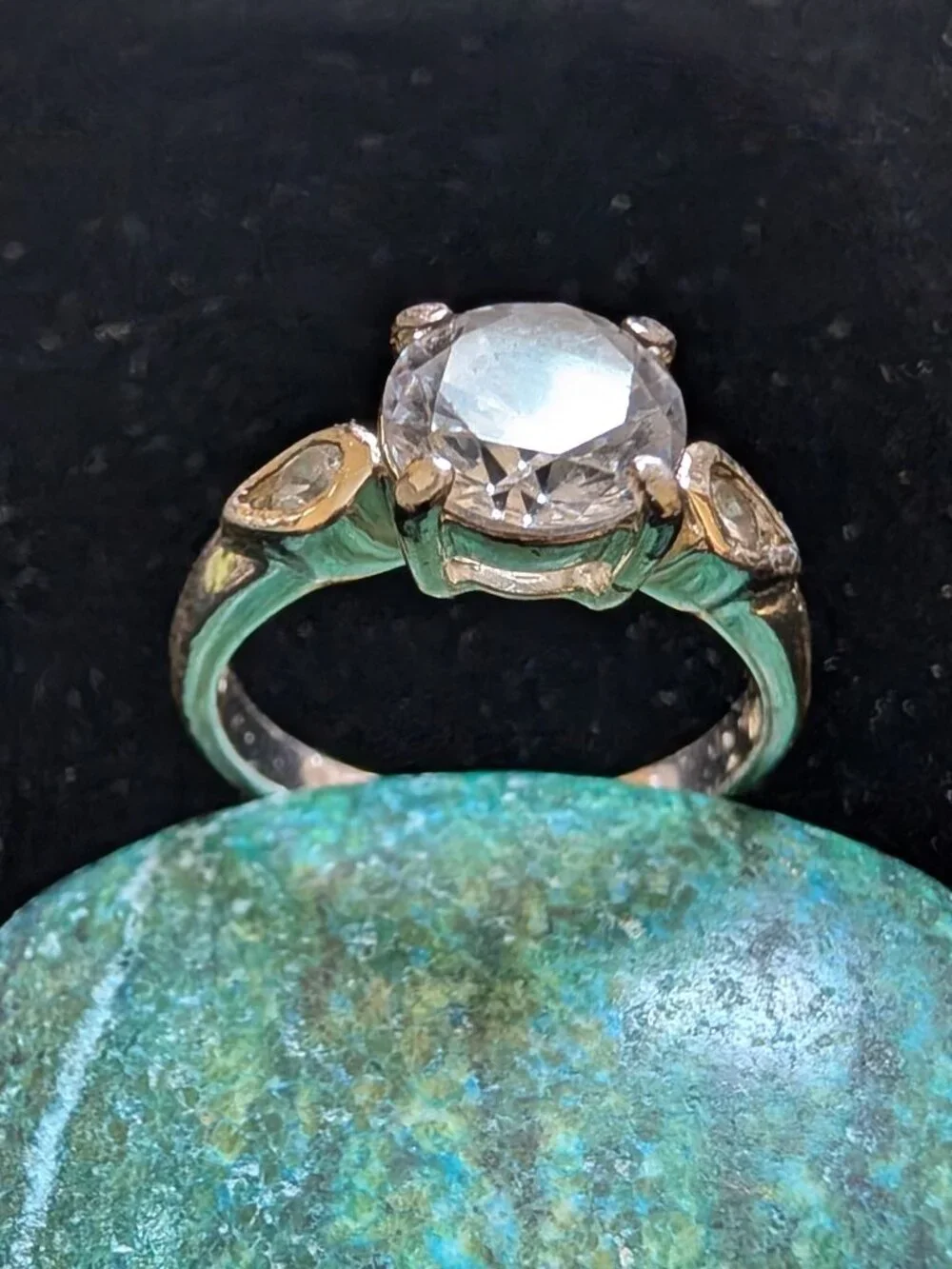 Women's Sterling Silver Moissanite Ring Size 7